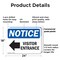 Signmission Visitor Entrance Left Arrow OSHA Notice Sign, Plastic, 24in W x 18in L, 2PK OS-2PACK-NS-P-1824-L-18879 - alternate 3